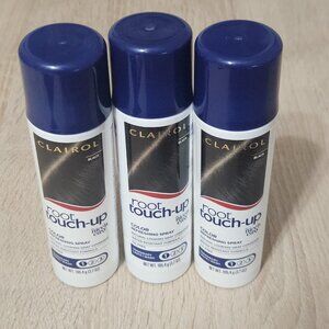 3 Clairol Root Touch Up Color Refreshing Spray BLACK 3.7 Oz Each.